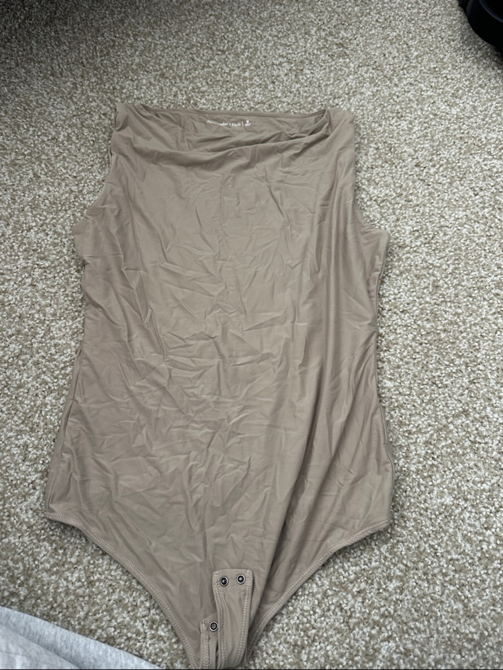 Abercrombie Sleeveless Beige Bodysuit Tank Top